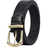 GoDeri Deri Gold Tokalı Metal Köprülü Siyah Kadın Kemeri 3 Cm=2li-3cm-Kd-42-Gold.tk - 120 cm
