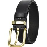 GoDeri Deri Gold Tokalı Metal Köprülü Siyah Kadın Kot Kemeri 4 Cm=2li-Met.köprü.-Byn-76 - 125 cm