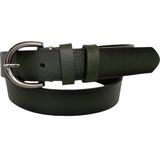 GoDeri Deri Nikel Tokalı Yeşil Kadın Kemeri, 3cm - 120 cm