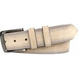 GoDeri Deri Süet Krem Rengi Kemer 4 Cm=süet.deri.4cm - 105 cm