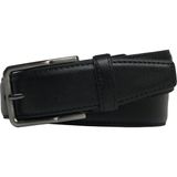 GoDeri Dikişli Siyah Klasik Kumaş Pantolon Kemeri 3.5 cm - 120 cm