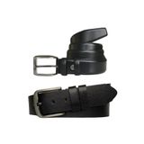 GoDeri Hakiki Deri 2'li Siyah Set, 4,5 Cm Kot Spor Kemer & 3,5 Cm Kumaş Pantolon Kemeri kotkumaş
