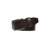 Goderi Hakiki Deri Desenli Kahverengi Tekkat Kumaş Pantolon Kemeri 3.5 Cm, Dk, 7878, 110 Cm