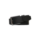 Goderi Hakiki Deri Desenli Siyah Tekkat Kumaş Pantolon Kemeri 3.5 Cm, Dk, 77, 77, 135 Cm