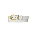 Goderi Hakiki Deri Gold Tokalı Süt Beyaz Ince Kadın Kemeri, 3Cm, 3Cm, Kdn, 27, 100 Cm
