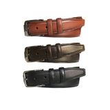 Goderi Hakiki Kaliteli Deri 3'Lü Set, Dikişli Kumaş Pantolon Kemeri; Siyah, Kahverengi, Taba 3, 5 Cm, 3Lü.Kla, 165 Cm