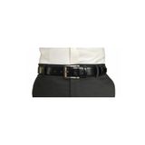 GoDeri Hakiki Kaliteli Deri Siyah Rugan Klasik Kumaş Pantolon Kemeri 3,5 cm Go-Dk-KLA-rugan