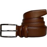 GoDeri Kaliteli Deri Kahverengi Klasik Kumaş Pantolon Kemeri 3.5 cm - 115 cm - 028-Kahverengi