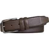 Goderi Kaliteli Deri, Koyu Kahverengi Klasik, Kumaş Pantolon Kemeri 3.5 cm - 115 cm