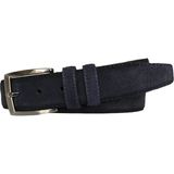 Goderi Süet Deri 3.5 cm Lacivert Klasik, Kumaş Pantolon Kemeri - 135 cm