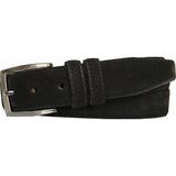 Goderi Süet Deri 3.5 cm Siyah Klasik, Kumaş Pantolon Kemeri - 125 cm