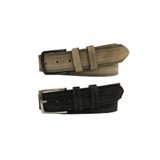 Goderi%100 Hakiki Deri 2'Li Set Süet Açık Yeşil, Siyah Kemer 4 Cm=2Li.Süet.Deri.4Cm 105 CM