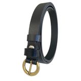Goderi%100 Hakiki Deri Antik Gold Tokalı Siyah Çok Ince Kadın Kemeri, 1.8 Cm, Çokince, 09, 105 Cm
