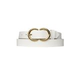 Goderi%100 Hakiki Deri Gold C? Tokalı Süt Beyaz Ince Kadın Kemeri, 3Cm, 3Cm, Kdn, 37, 95 Cm