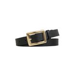 Goderi%100 Hakiki Deri Gold Dikdörtgen Tokalı Siyah Ince Kadın Kemeri, 3Cm, 3Cm, Kdn, 38, 95 Cm