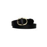 Goderi%100 Hakiki Deri Gold Oval Tokalı Siyah Ince Kadın Kemeri, 3 Cm, 3Cm, Kdn, 36, 90 Cm