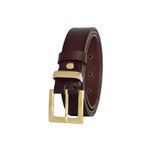 Goderi%100 Hakiki Deri, Gold Takım Tokalı 3 Cm Koyu Kahve Kadın Kemeri; Elbise, Pantolon Kemeri=3Cm-Kdn-47 95 Cm