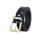 Goderi%100 Hakiki Deri, Gold Takım Tokalı 3 Cm Lacivert Kadın Kemeri; Elbise, Pantolon Kemeri=3Cm-Kdn-47 95 Cm