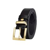 GoDeri%100 Hakiki Deri Gold Takım Tokalı 3 Cm Siyah Kadın Kemeri Elbise, Pantolon Kemeri, 3C-Kdn-47, 100 Cm