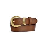 Goderi%100 Hakiki Deri, Gold Takım Tokalı 4 Cm Kahverengi Kadın Kemeri; Kot, Spor Kemer, An63.Gold.Takım, 90 Cm