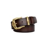 Goderi%100 Hakiki Deri, Gold Takım Tokalı 4 Cm Koyu Kahverengi Kadın Kemeri; Kot, Spor Kemer, An, Byn, 77, 100 Cm