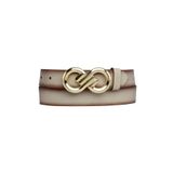 Goderi%100 Hakiki Deri, Gold Tokalı 3 Cm Vizon Kadın Kemeri; Elbise, Pantolon Kemeri, 3Cm, Kdn, 43, 100 Cm