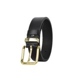 Goderi%100 Hakiki Deri Gold Tokalı, Metal Köprülü Siyah Kadın Kot Kemeri, 4 Cm, 2Li, Met.Köprü., Byn, 76, 100 Cm