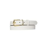 Goderi%100 Hakiki Deri Gold Tokalı, Metal Köprülü Süt Beyaz Kadın Kemeri, 3 Cm, 2Li, 3Cm, Kd, 42, Gold.Tk, 100 Cm