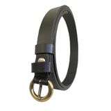Goderi%100 Hakiki Deri Gold Tokalı Siyah Çok Ince Kadın Kemeri, 1.8 Cm, Çokince, 08, 100 Cm