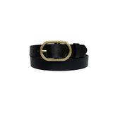 Goderi%100 Hakiki Deri Gold Tokalı Siyah Ince Kadın Kemeri, 3 Cm, 3Cm, Kdn, 32, 100 Cm