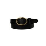 Goderi%100 Hakiki Deri Gold Tokalı Siyah Ince Kadın Kemeri, 3Cm, 3Cm, Kdn, 16, 90 Cm
