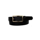 Goderi%100 Hakiki Deri Gold Tokalı Siyah Ince Kadın Kemeri, 3Cm, 3Cm, Kdn, 20, 105 Cm