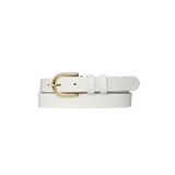 Goderi%100 Hakiki Deri Gold Tokalı Süt Beyaz Ince Kadın Kemeri, 3Cm, 3Cm, Kdn, 22, 90 Cm