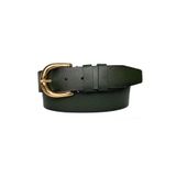 Goderi%100 Hakiki Deri, Gold Tokalı Yeşil Kadın Kot Kemeri 4 Cm, An, Byn, 26, 105 Cm