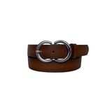 Goderi%100 Hakiki Deri Gümüş C? Tokalı Taba Baskılı Ince Kadın Kemeri, 3Cm, 3Cm, Kdn, 06, 120 Cm