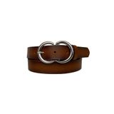 Goderi%100 Hakiki Deri Gümüş C? Tokalı Taba Ince Kadın Kemeri, 3Cm, 3Cm, Kdn, 06, 120 Cm