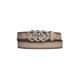 Goderi%100 Hakiki Deri, Gümüş Örgü Tokalı 3 Cm Vizon Kadın Kemeri; Elbise, Pantolon Kemeri=3Cm-Kdn-46 95 Cm