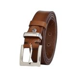 GoDeri%100 Hakiki Deri Gümüş Takım Tokalı 3 Cm Kahverengi Kadın Kemeri Elbise, Pantolon Kemeri, 3CKdn-48, 105 Cm
