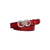 Goderi%100 Hakiki Deri, Gümüş Tokalı 3 Cm Kırmızı Kadın Kemeri; Elbise, Pantolon Kemeri=3Cm-Kdn-44 110 Cm