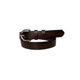 Goderi%100 Hakiki Deri Gümüş Tokalı Koyu Kahverengi Ince Kadın Kemeri, 3Cm, 3Cm, Kdn, 01, 95 Cm