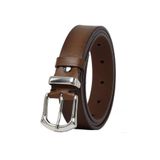 Goderi%100 Hakiki Deri Gümüş Tokalı, Metal Köprülü Kahverengi Kadın Kemeri, 3 Cm, 3Cm, Kd, 41, Gümüş, 105 Cm