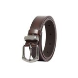 Goderi%100 Hakiki Deri Gümüş Tokalı, Metal Köprülü Koyu Kahverengi Kadın Kemeri, 3 Cm, 3Cm, Kd, 41, Gümüş, 105 Cm