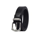 Goderi%100 Hakiki Deri Gümüş Tokalı, Metal Köprülü Siyah Kadın Kemeri, 3 Cm, 3Cm, Kd, 41, Gümüş, 90 Cm