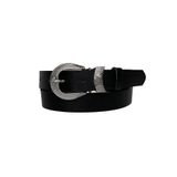 Goderi%100 Hakiki Deri Gümüş Tokalı Siyah Ince Kadın Kemeri, 3Cm, 3Cm, Kdn, 26, 115 Cm