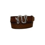 Goderi%100 Hakiki Deri, Gümüş Yılan Tokalı Kahverengi Kadın Kot Kemeri 4 Cm, Tyc00379969796, 95 Cm