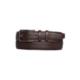 Goderi%100 Hakiki Deri, Koyu Kahverengi Dikişli Klasik, Kumaş Pantolon Kemeri 3.5 Cm_Dikisli.Noktalı 110 Cm