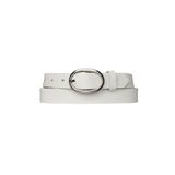 Goderi%100 Hakiki Deri Mat Gümüş Oval Tokalı Süt Beyaz Ince Kadın Kemeri, 3 Cm, 3Cm, Kdn, 39, Nik.Ov, 100 Cm