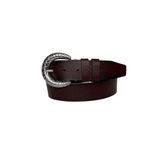 GoDeri%100 Hakiki Deri Parlak Gümüş Tokalı Kırmızı Kadın Kot, Spor Kemer 4 Cm, An-Byn-18