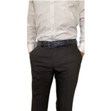 Goderi%100 Hakiki Kaliteli Deri, Dikişli Arizona Lacivert Klasik, Kumaş Pantolon Kemeri 3.5 Cm, Ar.Dkşl, Kla, 135 Cm