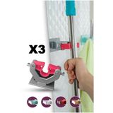 GODHLIFE 3 Adet Paspas Süpürge Fırça Ve Mop Askısı Sap Tutucu Mutfak Banyo Askı GODHLIFE-42